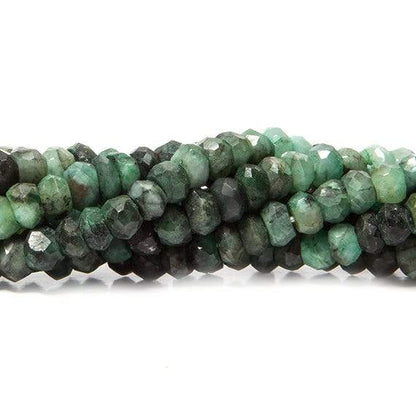 3mm Brazilian Emerald faceted rondelle Beads 13 inch 110 pieces