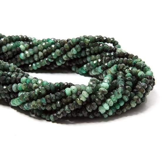 3mm Brazilian Emerald faceted rondelle Beads 13 inch 110 pieces