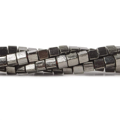 4mm Brushed Cube Beads