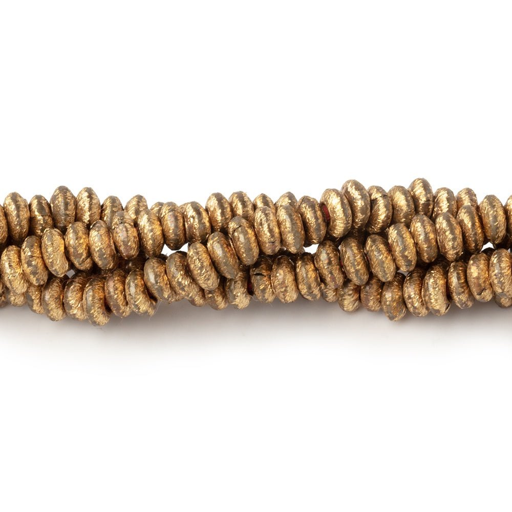 4mm Brushed Disc Beads