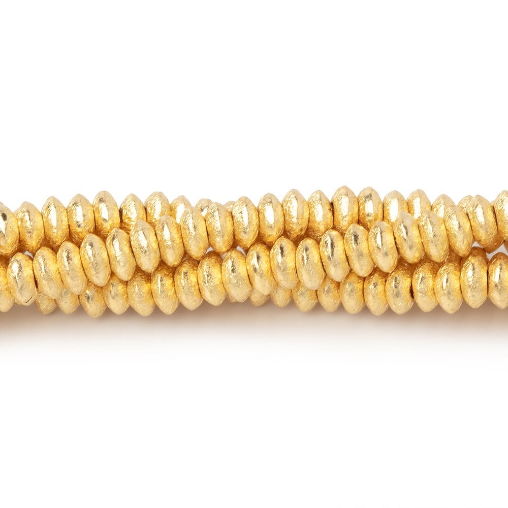 4mm Brushed Disc Beads