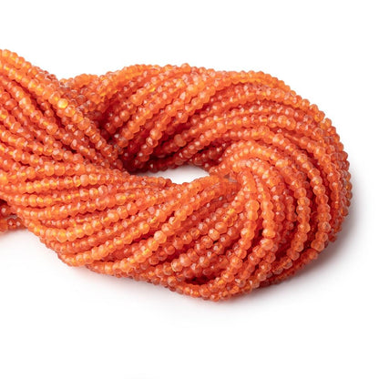 4mm Carnelian Faceted Rondelle Beads 13.25 inches 115 pieces