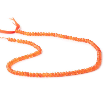 4mm Carnelian Faceted Rondelle Beads 13.25 inches 115 pieces