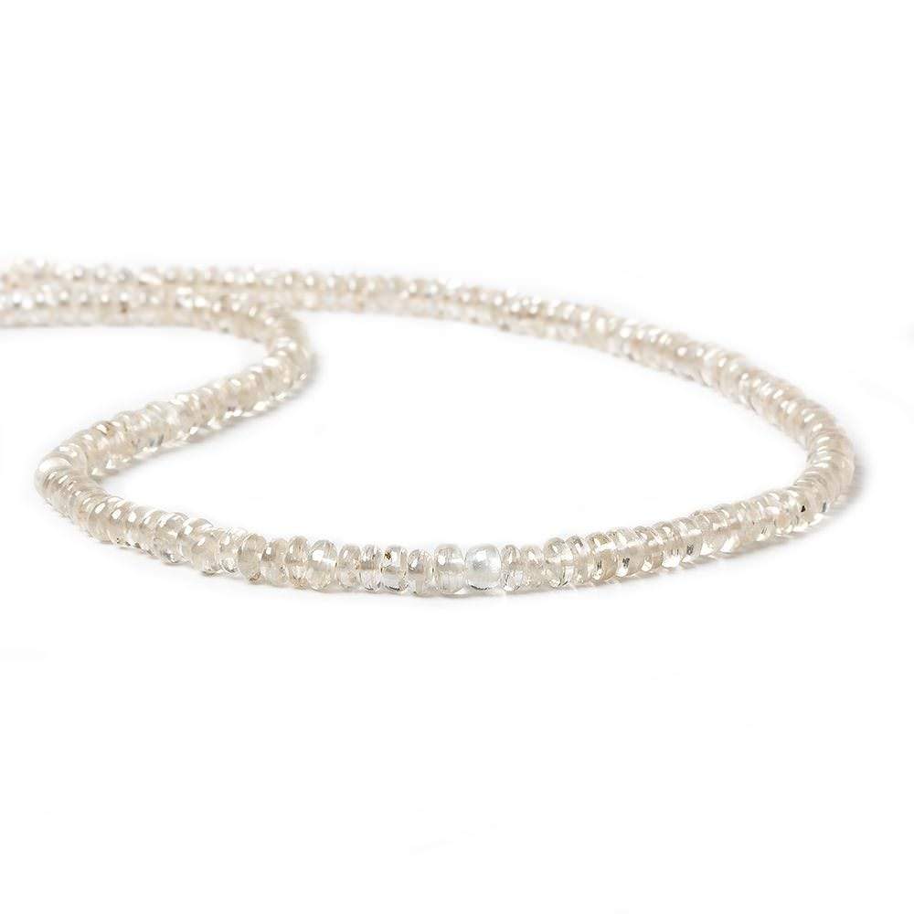 4mm Champagne Zircon Plain Rondelle 14 inch 158 pieces