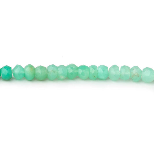 4mm Chrysoprase Faceted Rondelles 13.75 inch 122 pieces