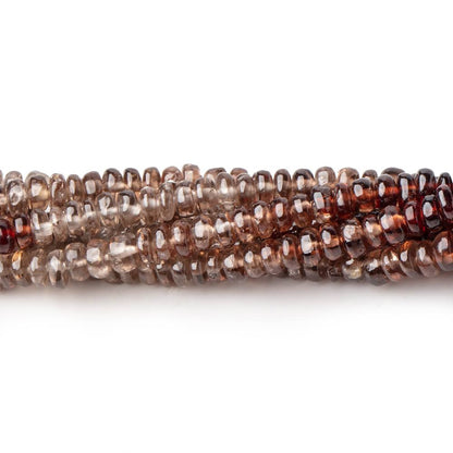 4mm Cognac and Champagne Zircon Plain Rondelle Beads 13.25 inch 154 pieces