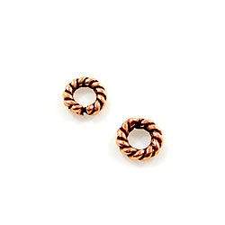 4mm Copper Twisted Jumpring 50 pcs