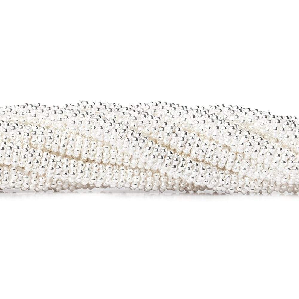 4mm Daisy Spacers with Sterling Silver Base 4 inch 76 Beads