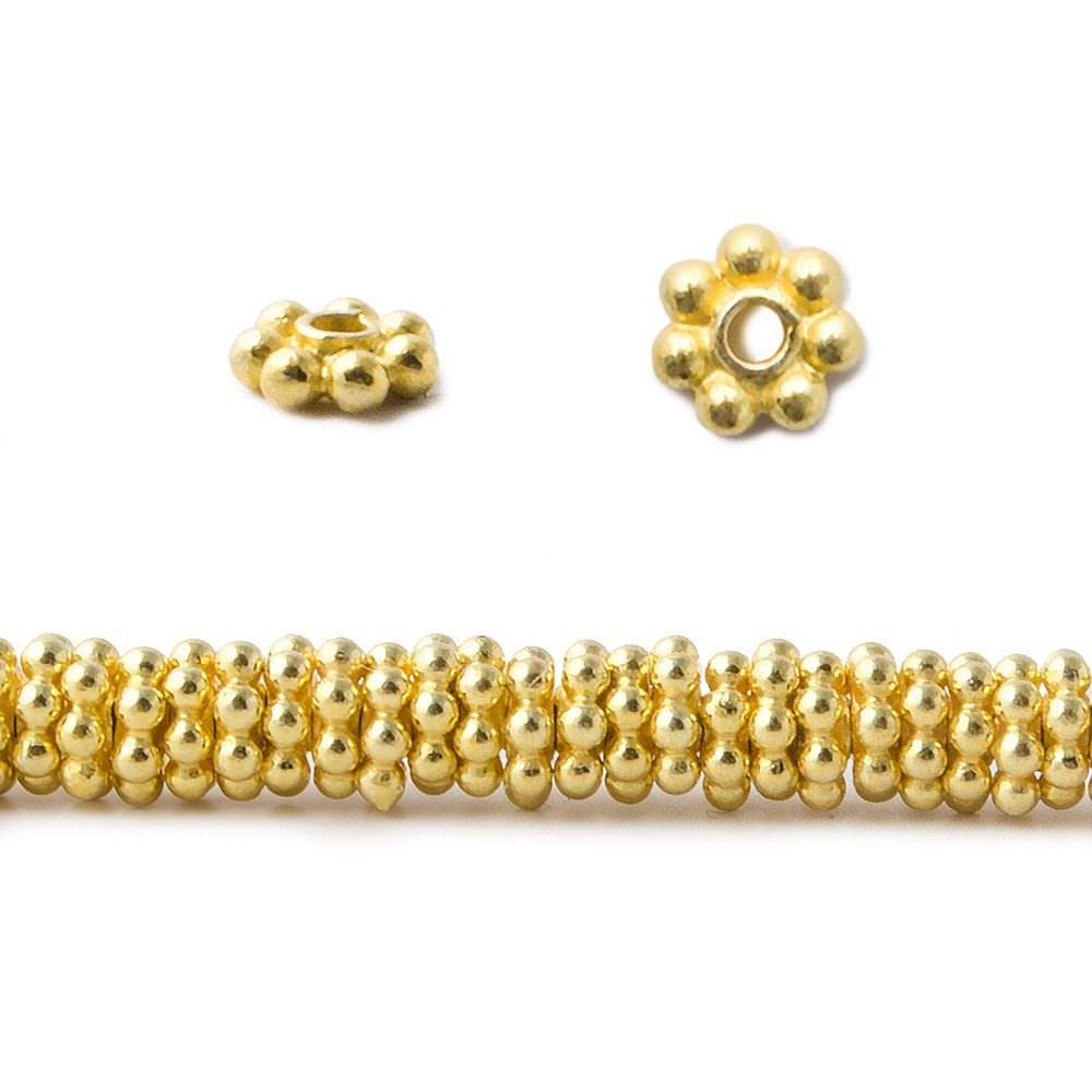 4mm Daisy Spacers with Sterling Silver Base 4 inch 76 Beads