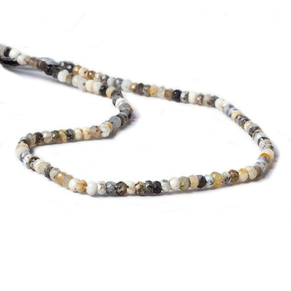 4mm Dendritic Opal faceted rondelle beads 13 inch 120 pieces