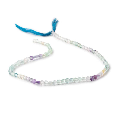 4mm Fluorite Checkerboard Faceted Calibrated Coin Beads 12.25 inch 85 pieces