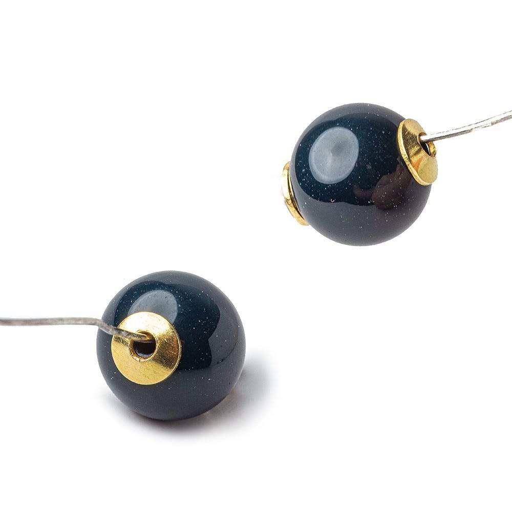 4mm 22k Gold plated Copper plain Bead Cap 8 inch 228 pieces