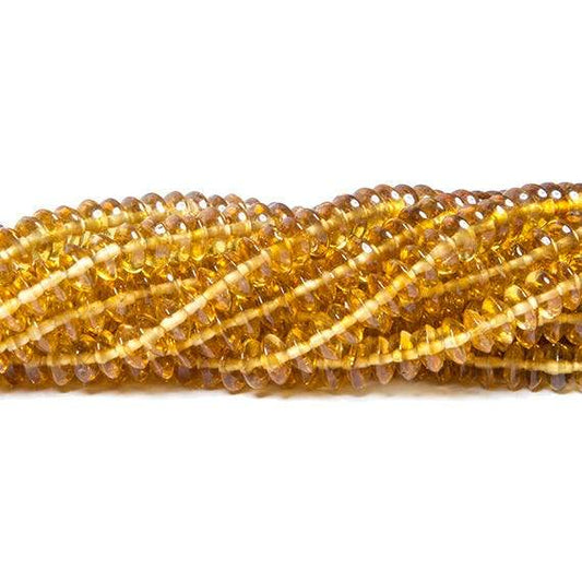 4.5mm Golden Shaded Tourmaline Plain Rondelle 16inch 198 beads