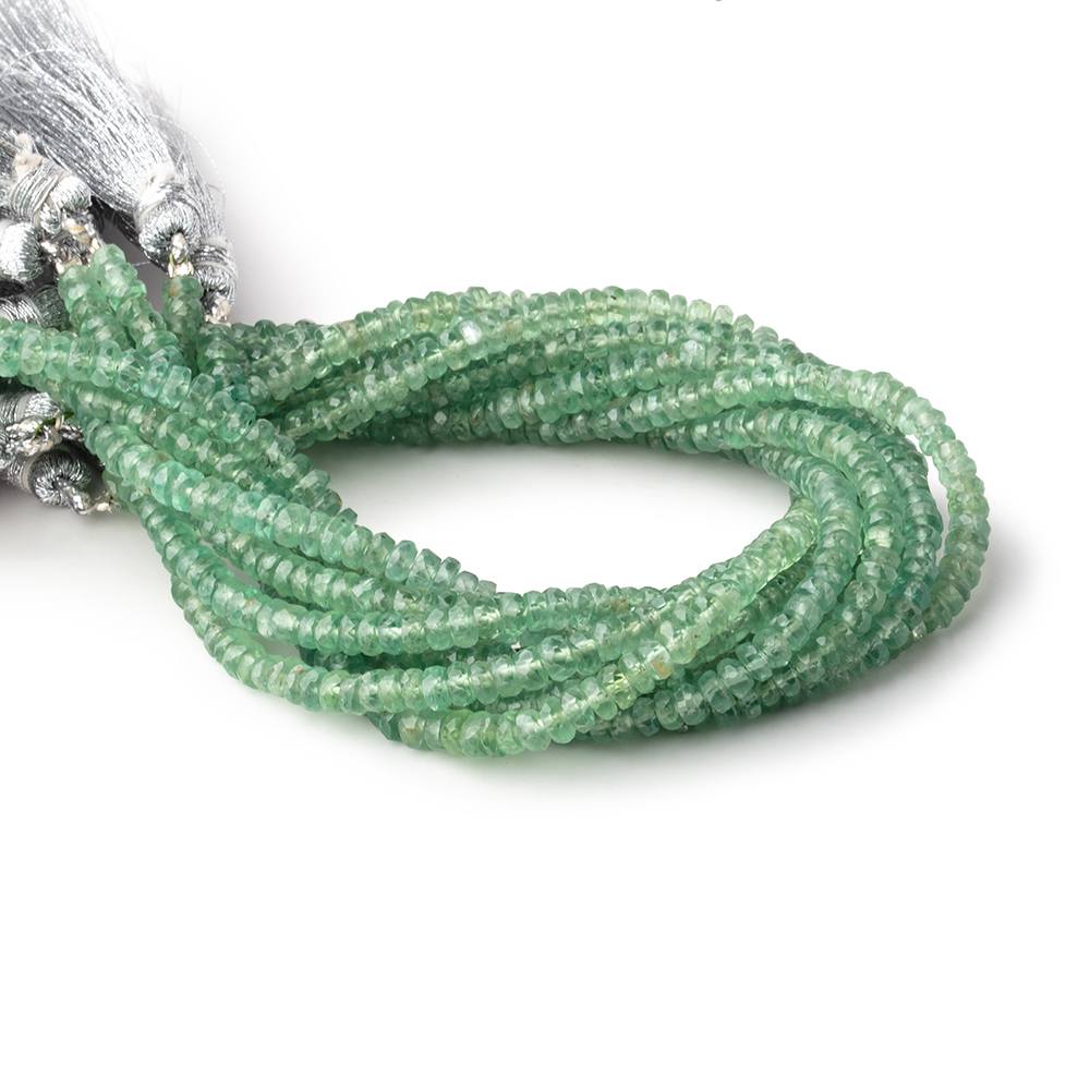 4mm Green Kyanite Faceted Rondelle Beads 8 inch 99 pieces