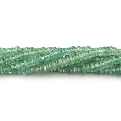 4mm Green Kyanite Faceted Rondelle Beads 8 inch 99 pieces