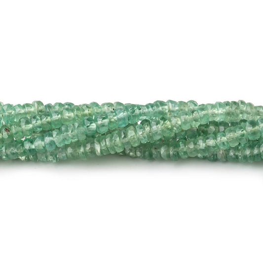 4mm Green Kyanite Faceted Rondelle Beads 8 inch 99 pieces