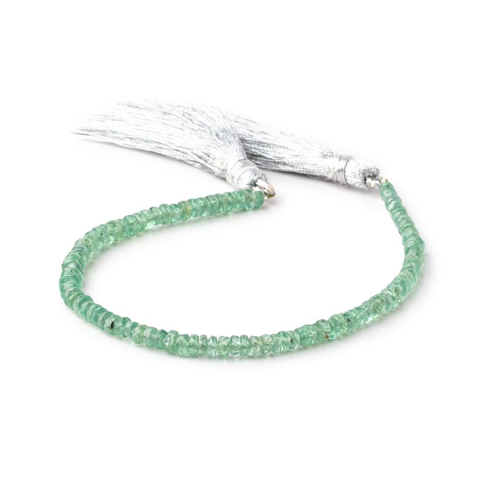4mm Green Kyanite Faceted Rondelle Beads 8 inch 99 pieces