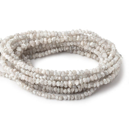 4mm Grey Diamond Crystal Nugget Beads 16 inch 142 pieces