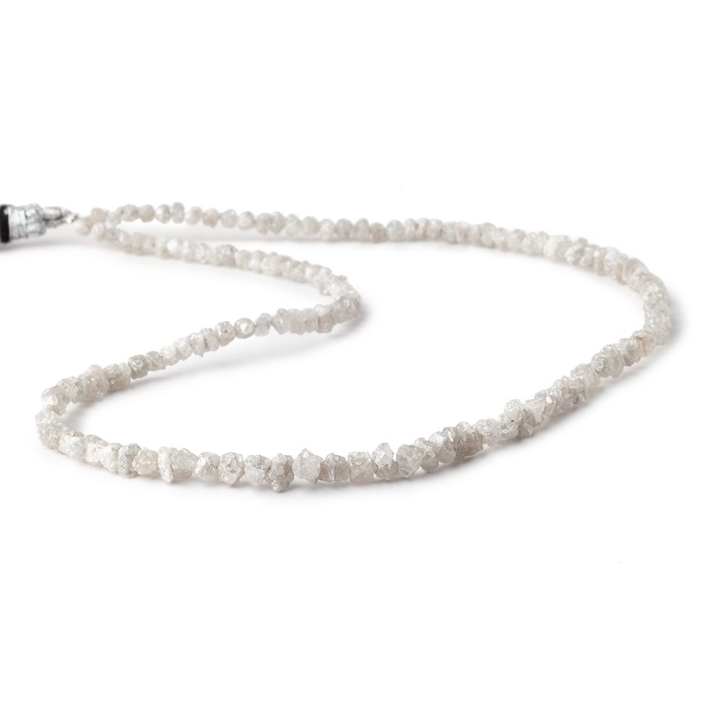 4mm Grey Diamond Crystal Nugget Beads 16 inch 142 pieces