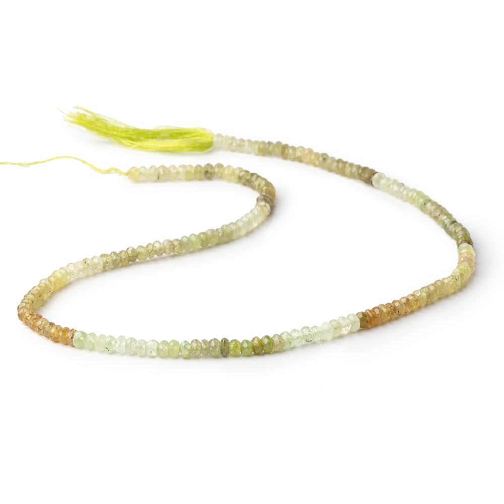 4mm Grossular Garnet Faceted Rondelles 14.5 inch 139 Beads