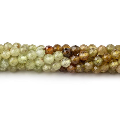 4mm Grossular Garnet Micro Faceted Round Beads 12 inch 78 pieces