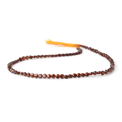 4mm Hessonite Garnet Checkerboard Faceted Calibrated Coins 12.5 inch 84 Beads AA