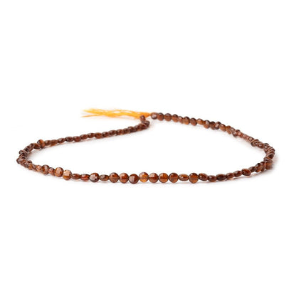 4mm Hessonite Garnet Checkerboard Faceted Calibrated Coins 12.5 inch 87 Beads AA