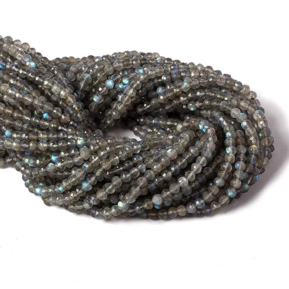 4mm Labradorite faceted round beads 13 inch 90 pieces