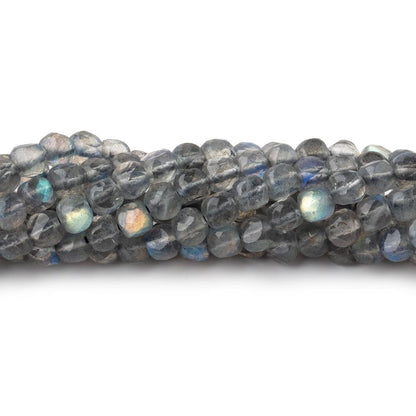 4mm Labradorite Micro Faceted Cube Beads 12 inch 78 pieces