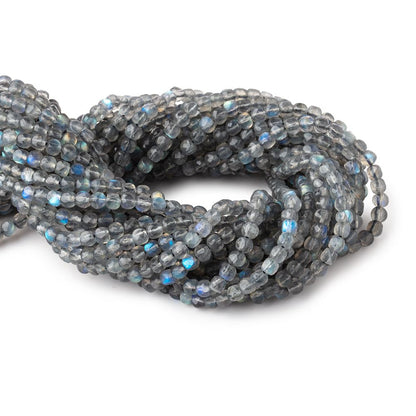4mm Labradorite Micro Faceted Cube Beads 12 inch 78 pieces