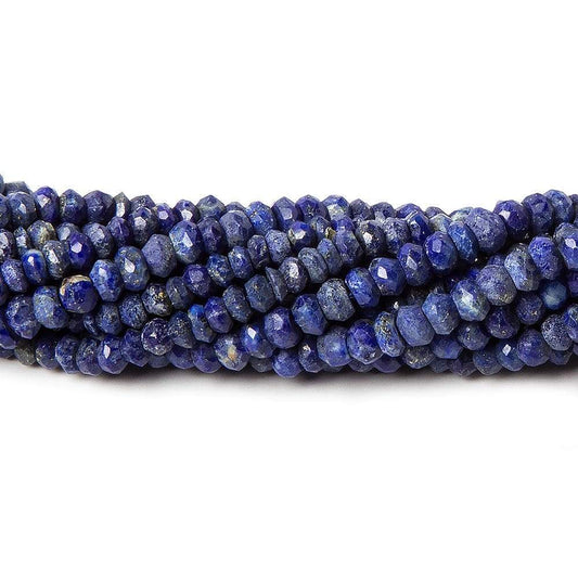 4mm Lapis Lazuli Faceted Rondelle Beads 13 inch 118 pieces