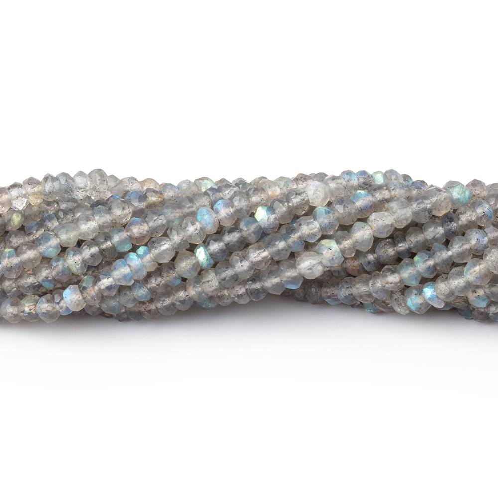 4mm Light Labradorite Faceted Rondelle Beads 13 inch 144 pieces