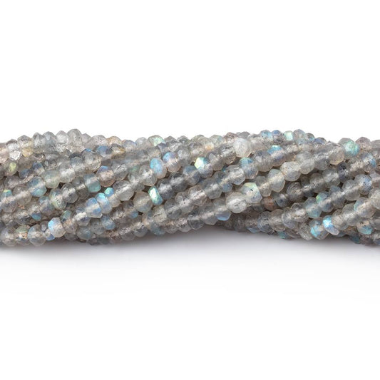 4mm Light Labradorite Faceted Rondelle Beads 13 inch 144 pieces