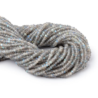 4mm Light Labradorite Faceted Rondelle Beads 13 inch 144 pieces