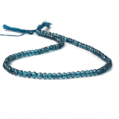 4mm London Blue Quartz Faceted Rondelle Beads 13 inch 100 pieces