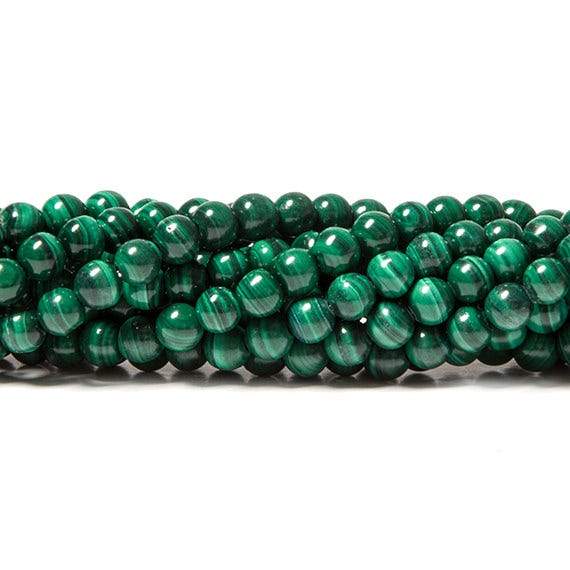 4mm Malachite plain round beads 16 inch 100 pieces