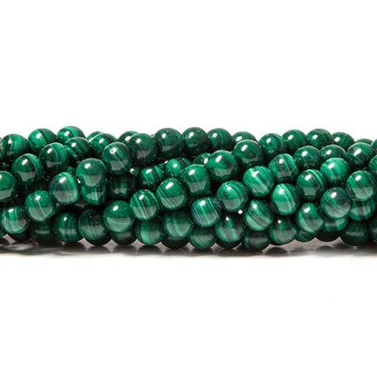 4mm Malachite plain round beads 16 inch 100 pieces