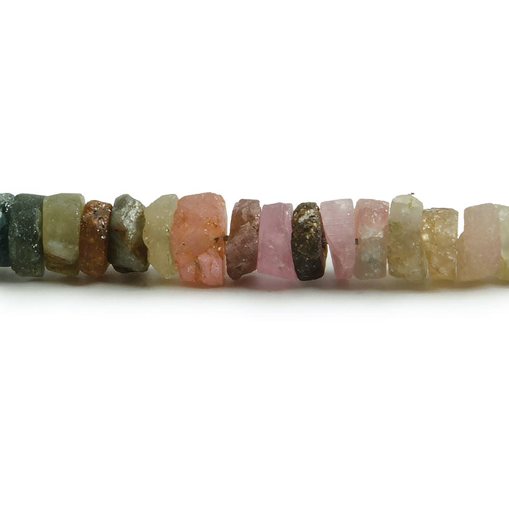 4mm Matte Multi Color Tourmaline plain heshi beads 12 inch 157