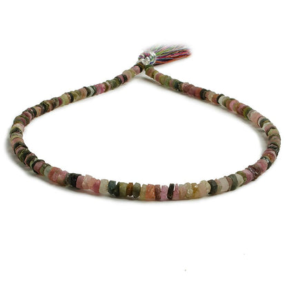 4mm Matte Multi Color Tourmaline plain heshi beads 12 inch 157