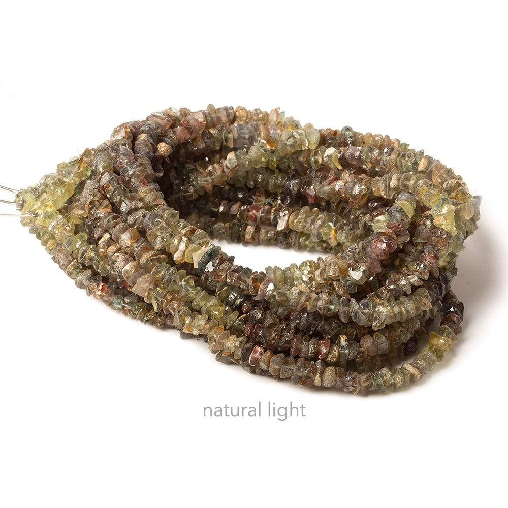 4mm Multi Color Sapphire Chip Beads 15 inch 211 pieces