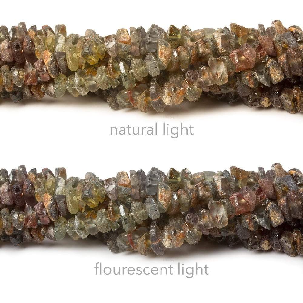 4mm Multi Color Sapphire Chip Beads 15 inch 211 pieces