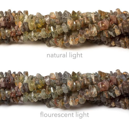 4mm Multi Color Sapphire Chip Beads 15 inch 211 pieces