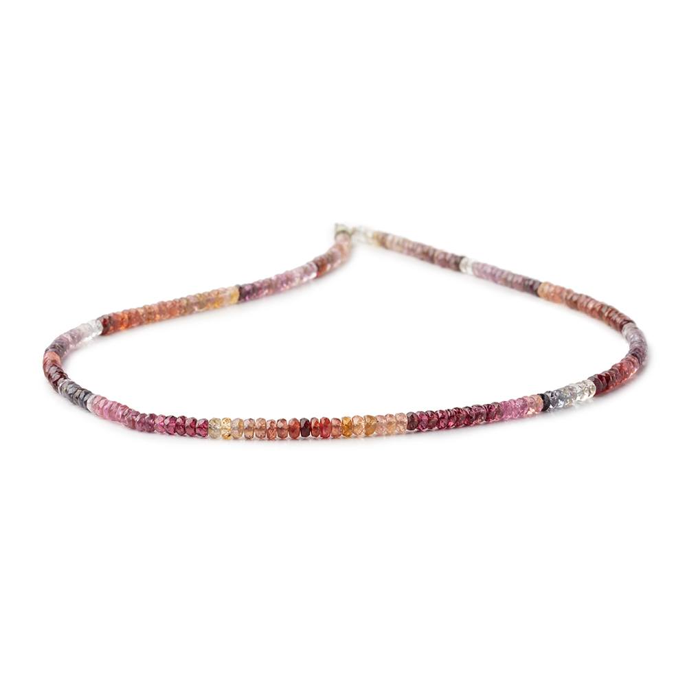 4mm Multi-Color Spinel faceted rondelles 16 inch 172 beads AAA grade