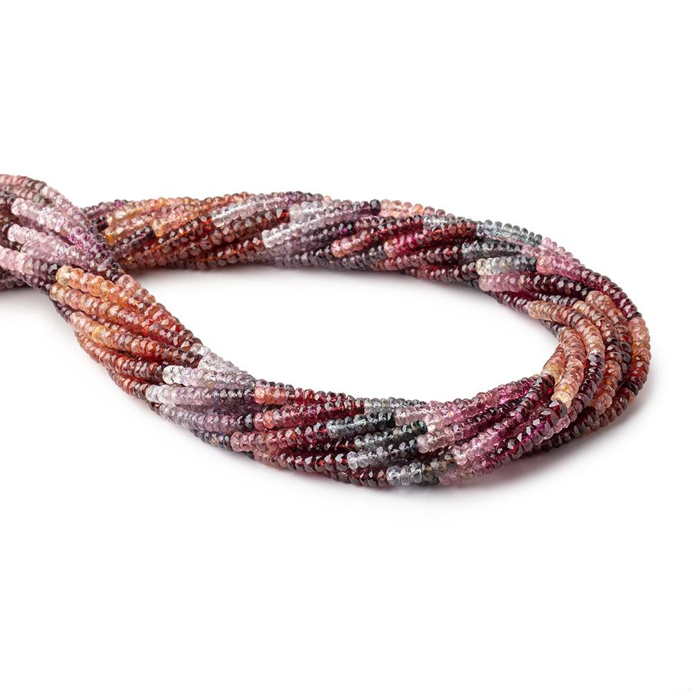 4mm Multi-Color Spinel faceted rondelles 16 inch 172 beads AAA grade