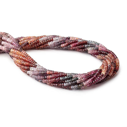 4mm Multi-Color Spinel faceted rondelles 16 inch 172 beads AAA grade