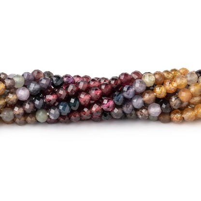 4mm Multi Color Spinel Micro Faceted Rondelle Beads 12.5 inch 98 pieces