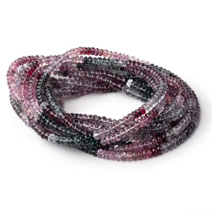 4mm Multi Color Spinel Plain Rondelle Beads 18 inch 175 pieces AAA