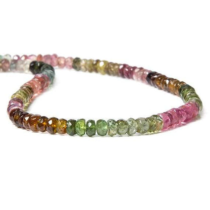 4mm Multi Color Tourmaline Beads Faceted Rondelle 160 pcs
