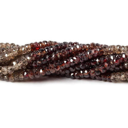 4mm Multi Color Zircon Faceted Rondelle Beads 12 inch 155 pieces