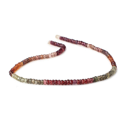 4mm Multi Gemstone Faceted Rondelle Beads 13.5 inch 130 pieces